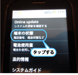 端末の情報-SIMカード認識確認