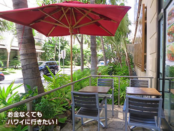 ビーチウォークカフェ ワイキキ テラス席