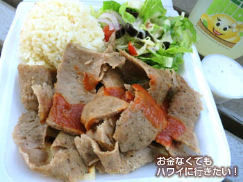 カイルアファーマーズマーケットのトルコ料理店イスタンブールのドネルプレート