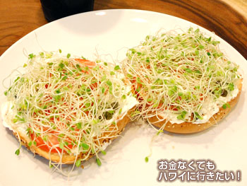 モーニングブリュー カカアコ店のザ・ワークスベーグル