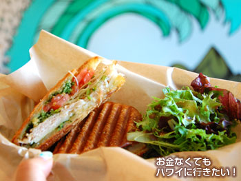 ナル ヘルスバー＆カフェ（Nalu Health Bar＆Café）のターキー ケールペースト サンドイッチ