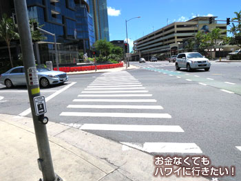 横断歩道を渡ります(パイナカフェへ)