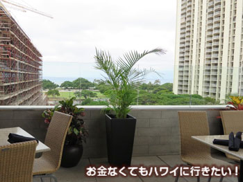 ルシェロのテラス席からの景色