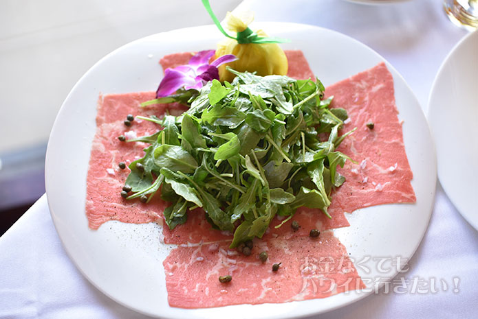 シグネチャープライムステーキ&シーフードのビーフ カルパッチョ BEEF CARPACCIO
