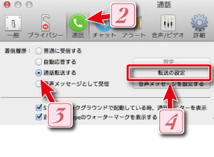 Macスカイプ 通話設定