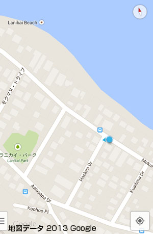 カイルア・ラニカイビーチでGPSと地図アプリを使う