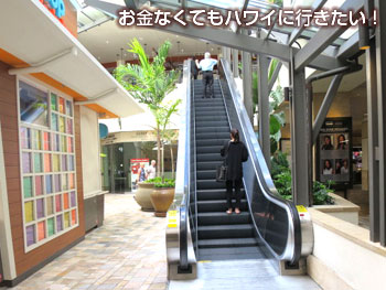 エスカレーターで2階へ(トロリー乗り場からターゲットへ)