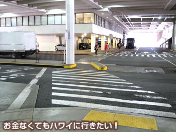 バス通りの横断歩道(アラモアナセンターから徒歩でウォルマートへ)